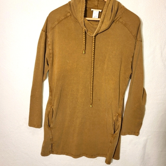 LSPACE tunic Women's Tan Hoodie Sweater - Picture 2 of 4